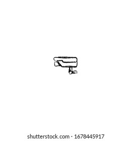 sketch of camera cctv cartoon sticker design 