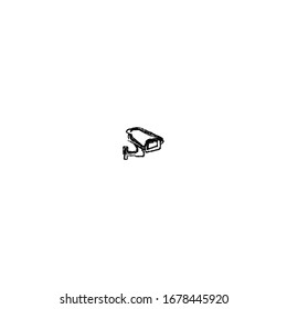 sketch of camera cctv cartoon sticker design 