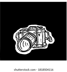 sketch of camera, illustration and sketch, doodle