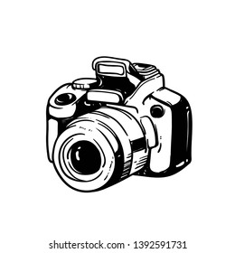 sketch camera. Isolated vector illustration