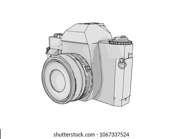 sketch of camera vector
