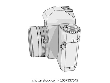 sketch of camera vector
