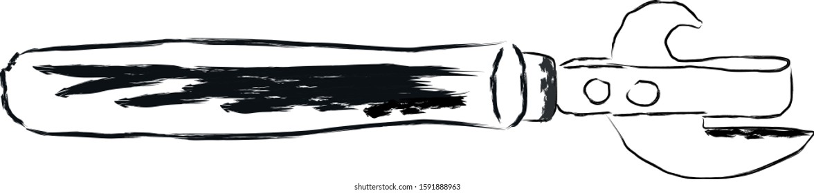 The sketch can opener vector illustration
