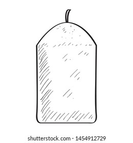 Sketch of a candle on a white background - Vector