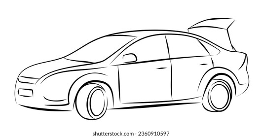 El Esbozo de un auto. 