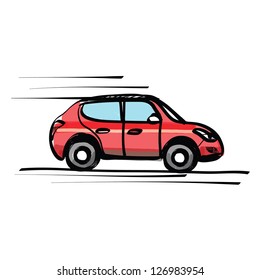  sketch car hand drawn