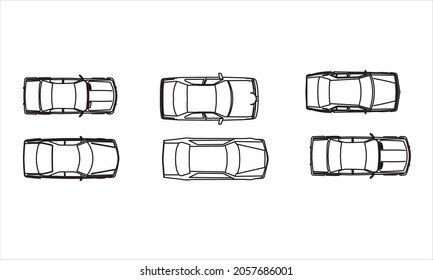 Sketch Of A Car Seen From Above