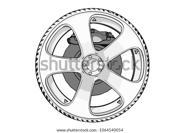 2019 Mini Clubman Wheel Design Sketch Car Body Design