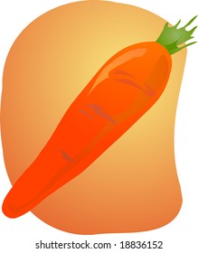 Sketch of a carrot. Hand-drawn lineart look illustration