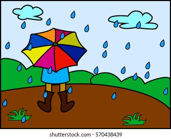 Sketch cartoon landscape vector design