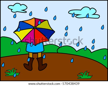 Sketch cartoon landscape vector design