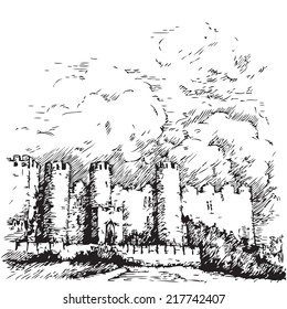 A sketch of the castle