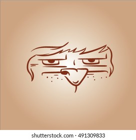 sketch of cat or dog face