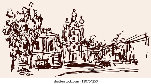 sketch of the Cathedral