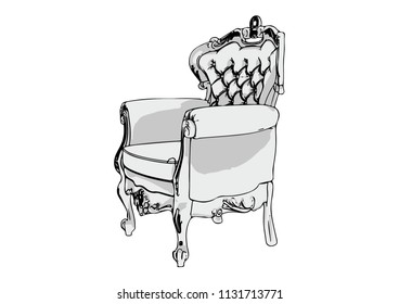 sketch of a chair vector