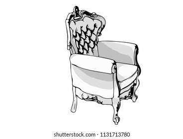 sketch of a chair vector