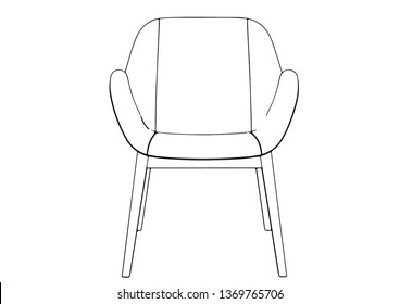 sketch chair vector