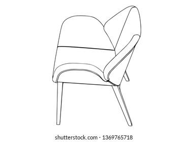 sketch chair vector
