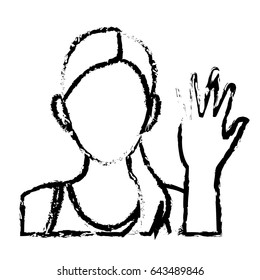 sketch character woman portrait sport