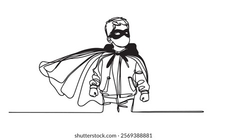 sketch of a child superman line art