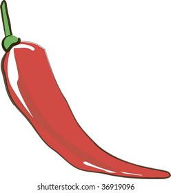 Sketch chili pepper. Vector illustration.