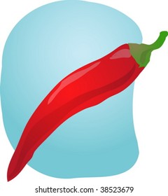 Sketch of a chilli. Hand-drawn lineart look illustration