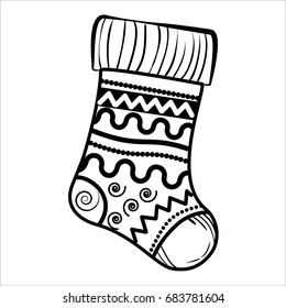 Sketch Christmas sock