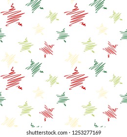 Sketch christmas star pattern 