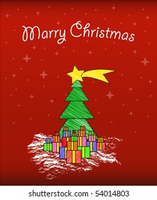 sketch of christmas tree