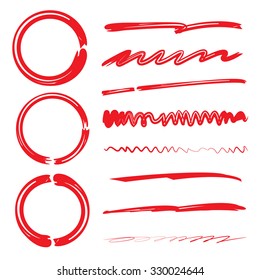 sketch circle and underline set