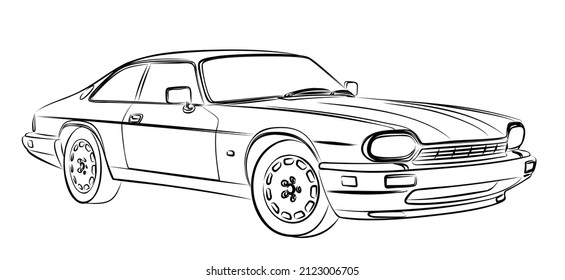 The Sketch of a city car. 