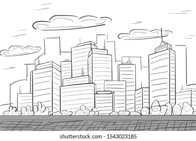 City Line Drawing Images, Stock Photos & Vectors | Shutterstock