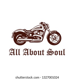 Sketch of classic motorcycle vintage
