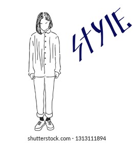 sketch of clothes in vector
