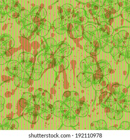 Sketch clover, vector vintage seamless pattern, saint Patrick day symbol