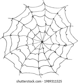 sketch of cobweb. vector illustration 