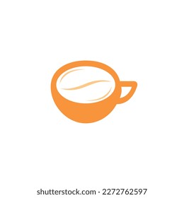 sketch of coffee cup, stylized vector icon