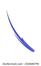 Sketch comet tail. Blue part of stellar body. Planets, stars and galaxy. Astronomical scenes, scientific research, satellite fall. Cartoon flat vector illustration isolated on white background