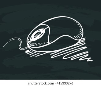 Sketch of  computer mouse icon