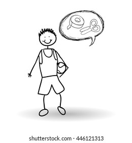 Sketch concept with icon design, vector illustration 10 eps graphic.