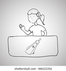 Sketch concept with icon design, vector illustration 10 eps graphic.