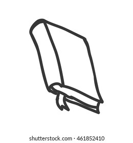 Sketch concept represented by book icon. Isolated and flat illustration