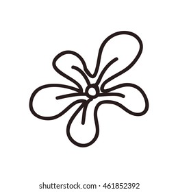 Sketch concept represented by flower icon. Isolated and flat illustration