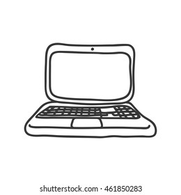 Sketch concept represented by laptop icon. Isolated and flat illustration