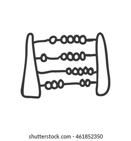 Sketch concept represented by old calculator icon. Isolated and flat illustration