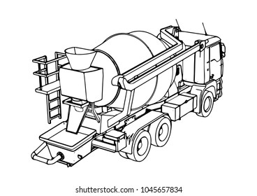 boceto del vector de hormigón
