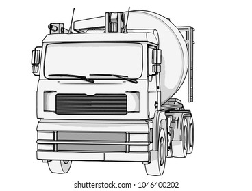 boceto del vector de hormigón
