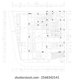 sketch of a concrete structure plan for a building