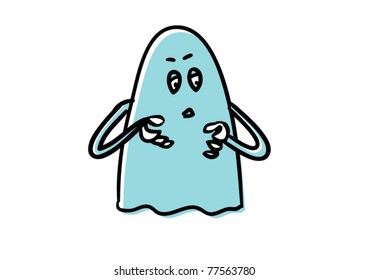 sketch of an confused ghost