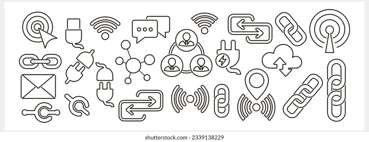 Mit Skizze verbundenes Symbol einzeln Vektorgrafik EPS10